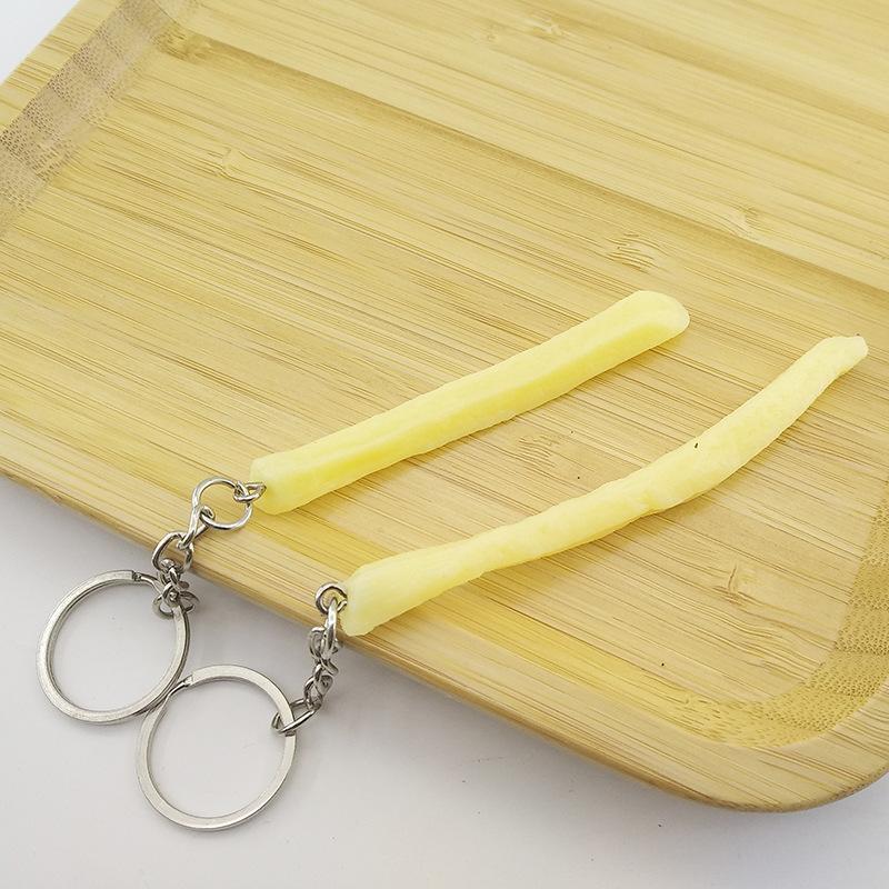 Kinder-Essenssimulations-Schlüsselanhänger, gebratene Hähnchenschenkel, Lebensmittel-Anhänger, Pommes Frites, Hühnernuggets, kreativer Schlüsselanhänger von Joom DACH