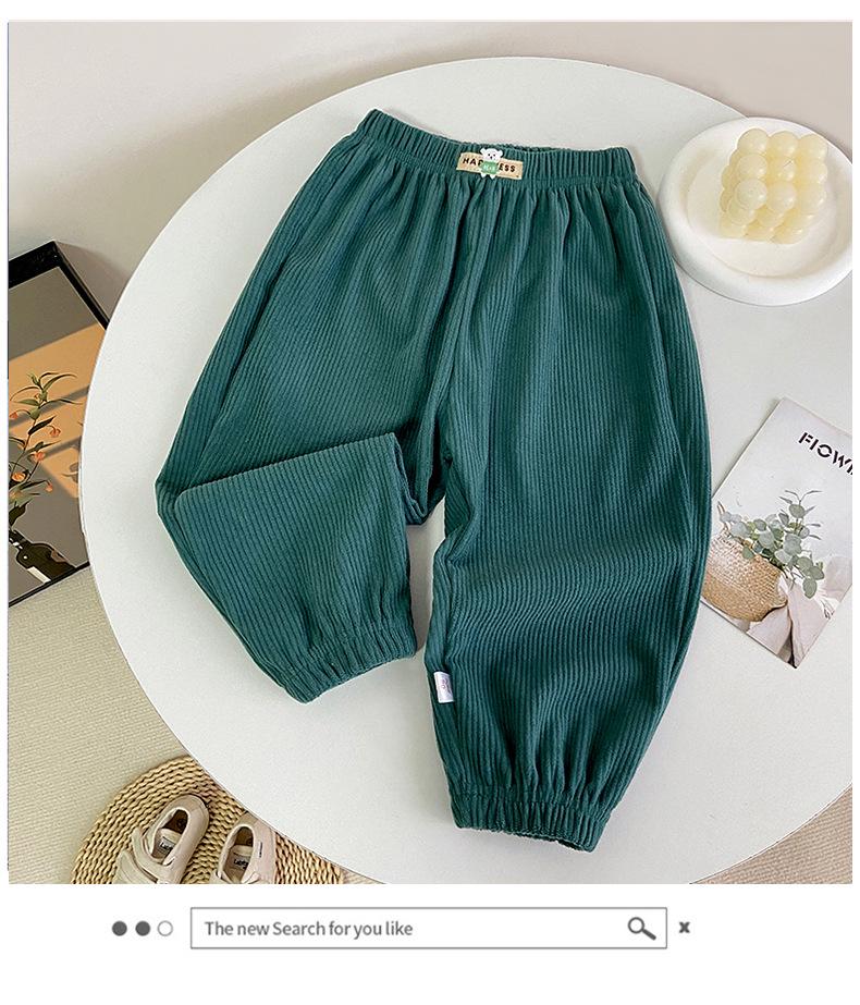 Kinder-Fleece-Sweathose im koreanischen Stil - Sportliche Freizeitkleidung 100 cm grün von Joom DACH