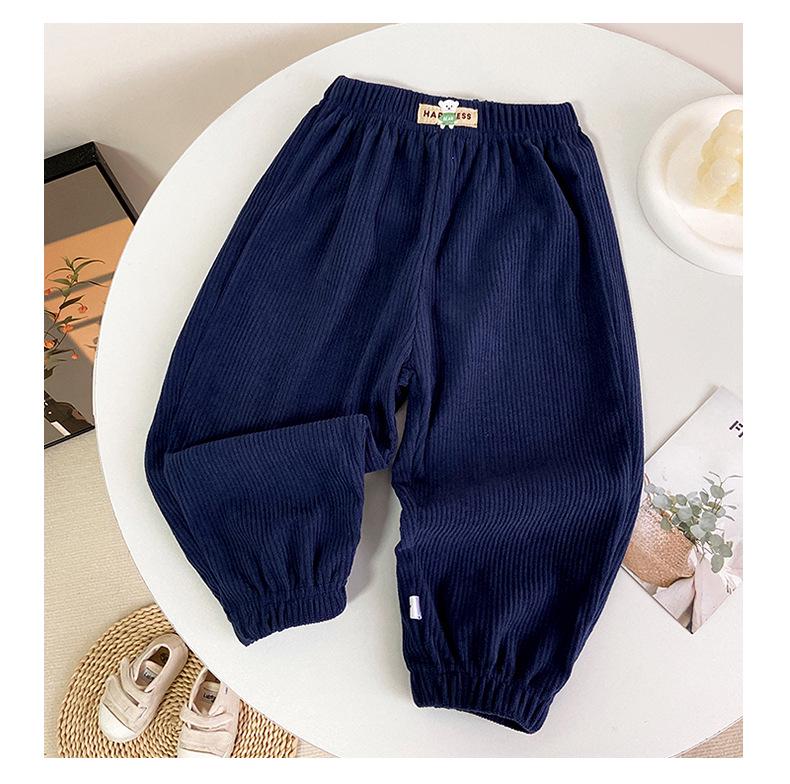 Kinder-Fleece-Sweathose im koreanischen Stil - Sportliche Freizeitkleidung 100 cm navy blau von Joom DACH