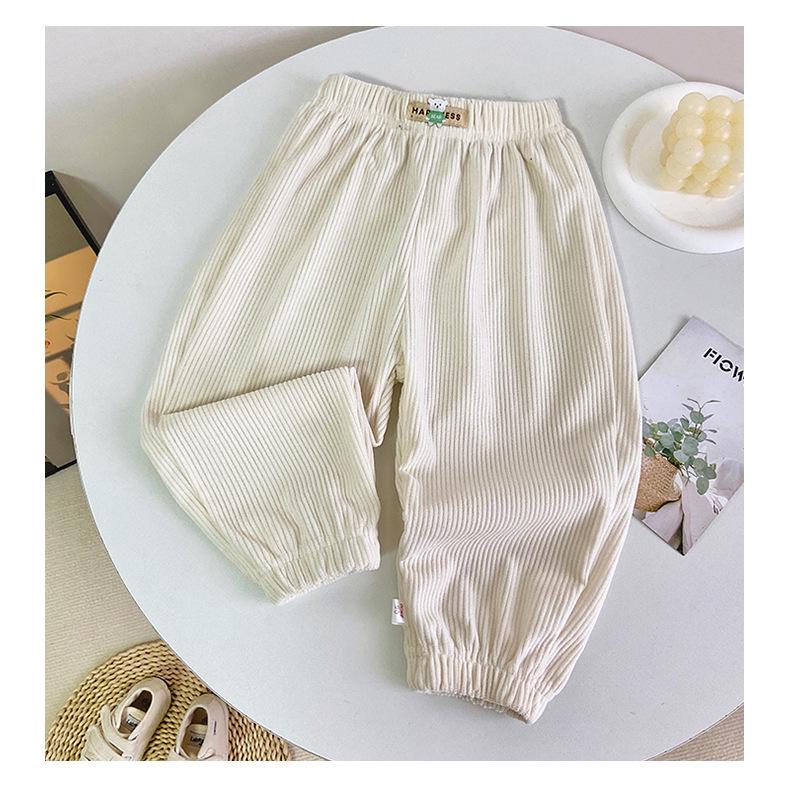 Kinder-Fleece-Sweathose im koreanischen Stil - Sportliche Freizeitkleidung 80 cm grauweiß von Joom DACH