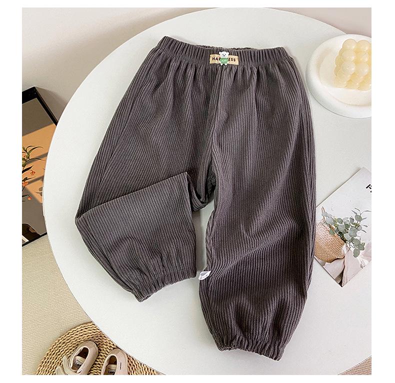 Kinder-Fleece-Sweathose im koreanischen Stil - Sportliche Freizeitkleidung 90 cm graue von Joom DACH