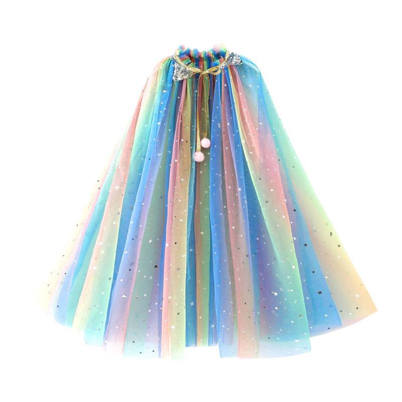 Kinder Frozen Elsa Prinzessin Schal Cape mit Schleier L von Joom DACH