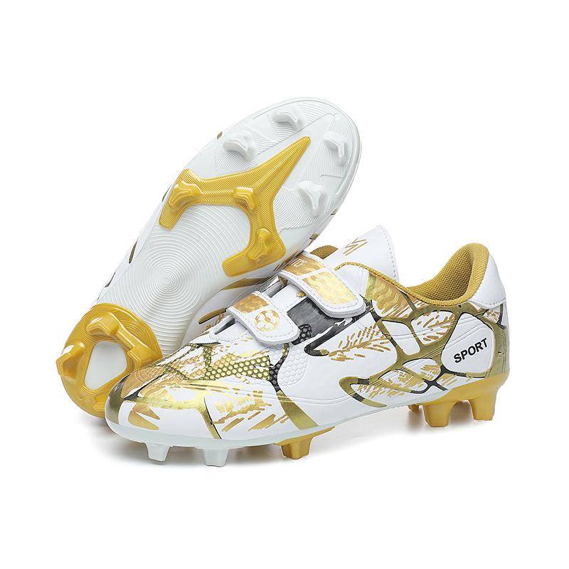 Kinder-Fußballschuhe Society FG Schule Fußballschuhe Stollen Gras Turnschuhe Jungen Mädchen Outdoor-Athletiktraining Sportschuhe 29 gold von Joom DACH
