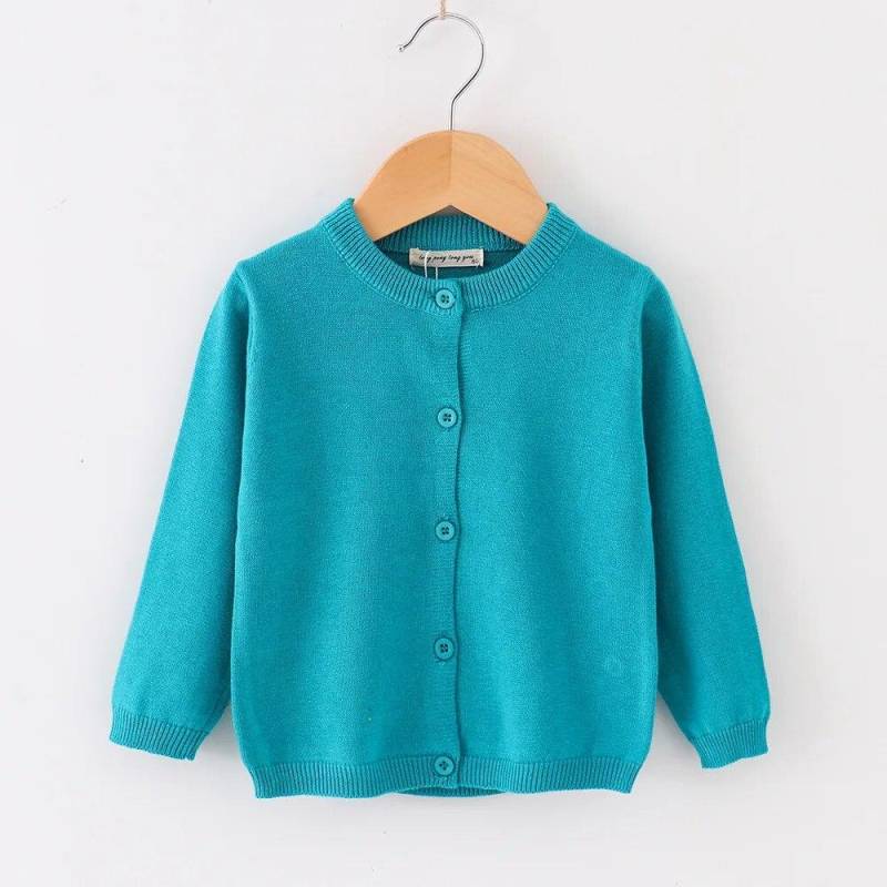 Kinder Gestrickte Pullover Frühling Herbst Dünne Lange Hülse Baby Strickjacke Jungen Mädchen Casual Alle-spiel 2-10 Jahre kleinkinder Kind Oberbekleidung 130cm grün/blau von Joom DACH