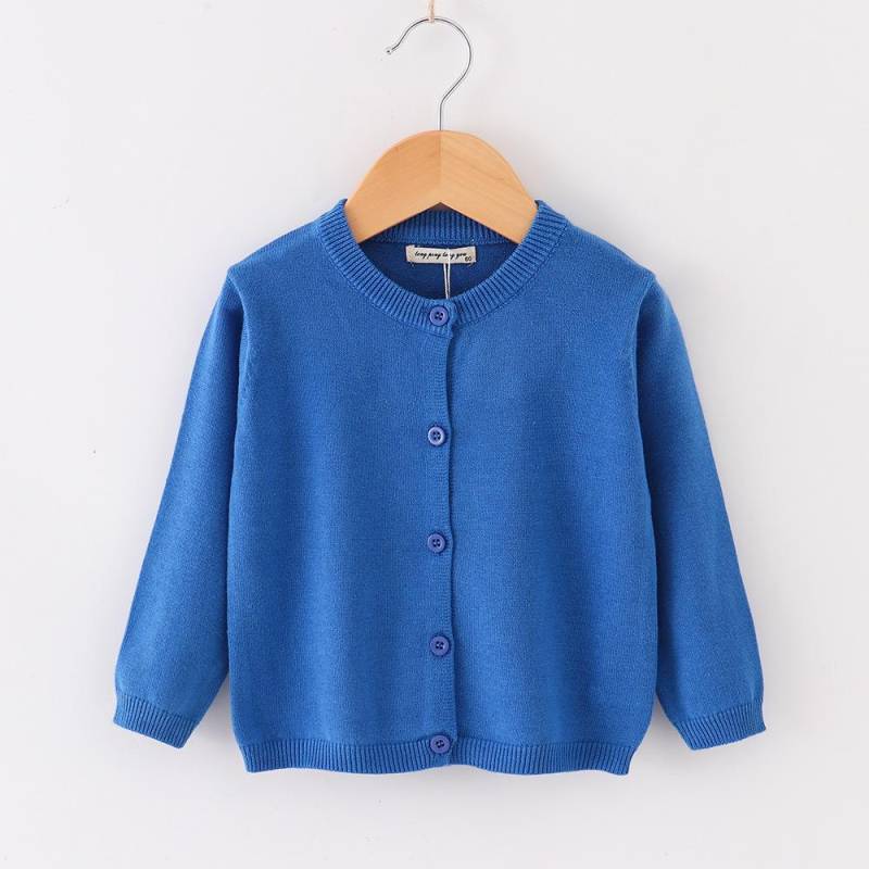 Kinder Gestrickte Pullover Frühling Herbst Dünne Lange Hülse Baby Strickjacke Jungen Mädchen Casual Alle-spiel 2-10 Jahre kleinkinder Kind Oberbekleidung 130cm blau von Joom DACH