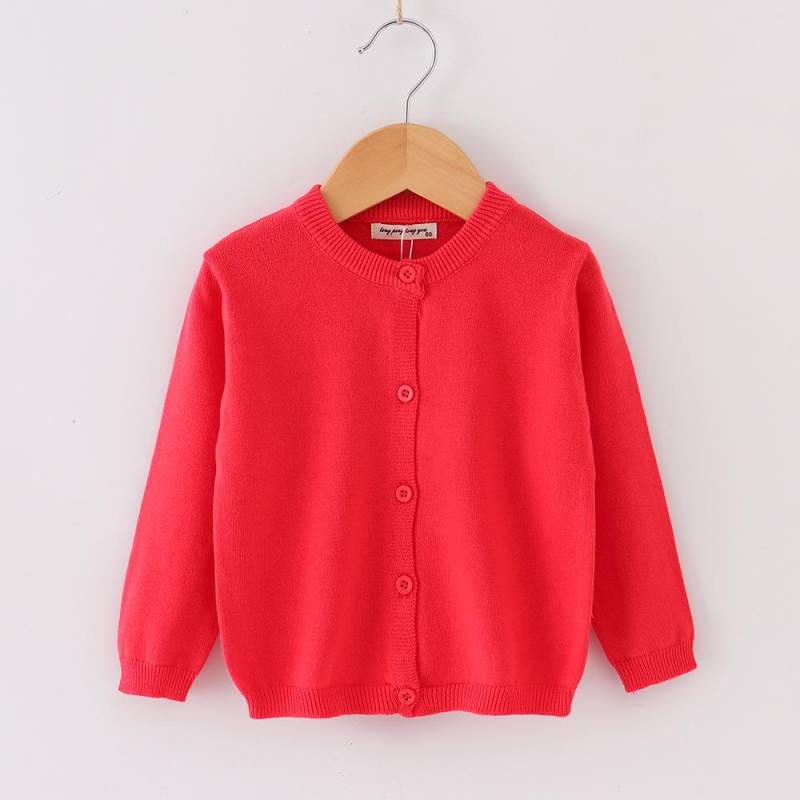 Kinder Gestrickte Pullover Frühling Herbst Dünne Lange Hülse Baby Strickjacke Jungen Mädchen Casual Alle-spiel 2-10 Jahre kleinkinder Kind Oberbekleidung 130cm wassermelone roten von Joom DACH