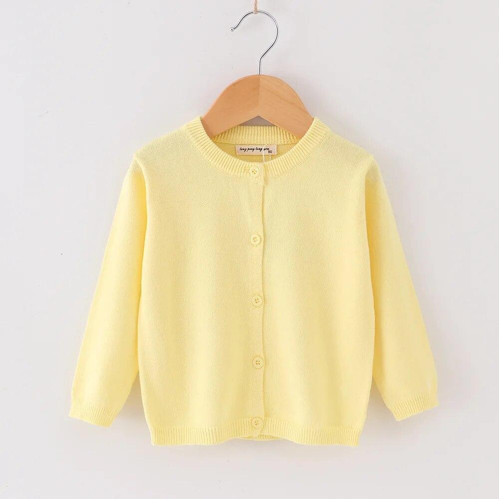 Kinder Gestrickte Pullover Frühling Herbst Dünne Lange Hülse Baby Strickjacke Jungen Mädchen Casual Alle-spiel 2-10 Jahre kleinkinder Kind Oberbekleidung 90cm helle gelbe von Joom DACH
