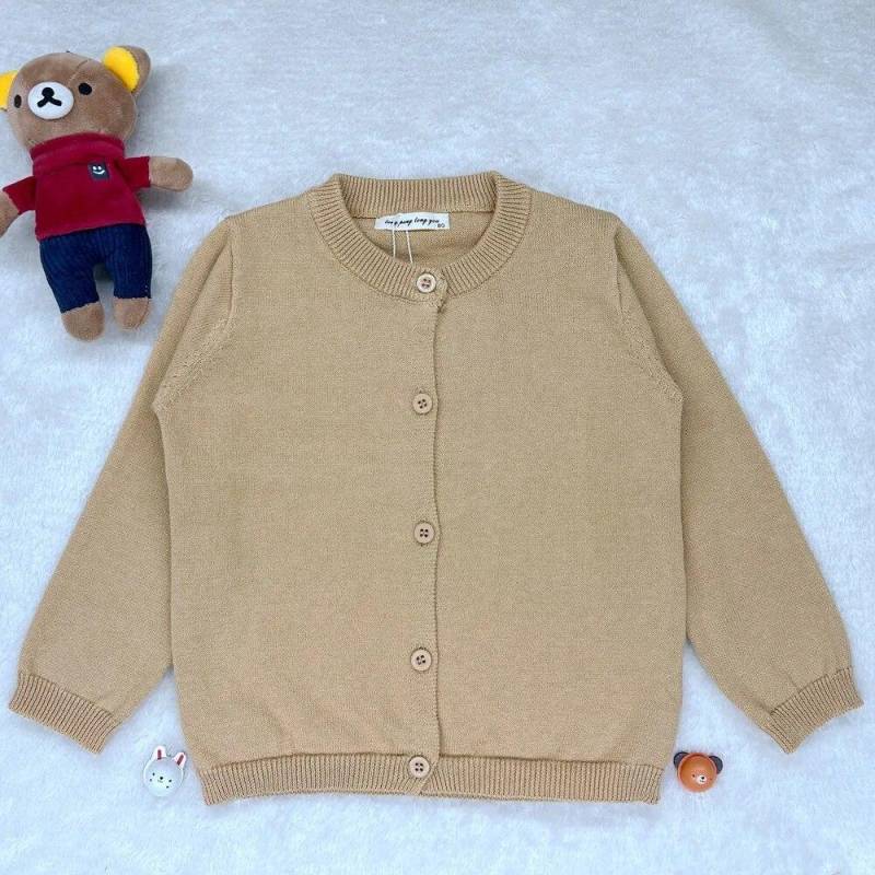 Kinder Gestrickte Pullover Frühling Herbst Dünne Lange Hülse Baby Strickjacke Jungen Mädchen Casual Alle-spiel 2-10 Jahre kleinkinder Kind Oberbekleidung 90cm khaki von Joom DACH
