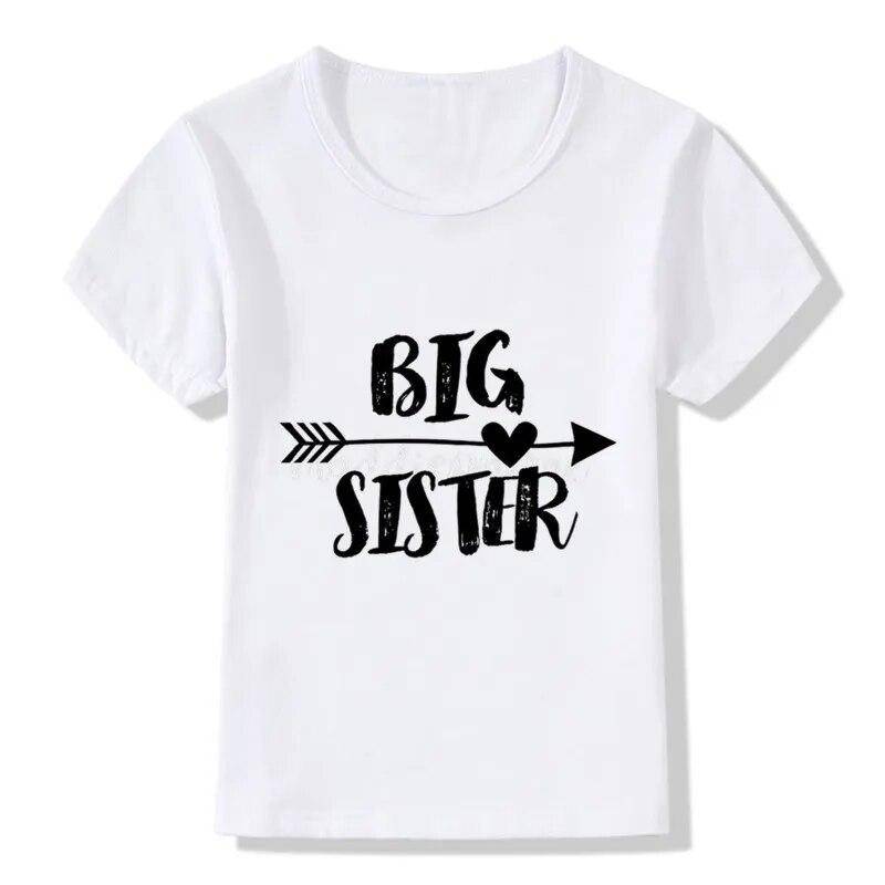Kinder Große Schwester Print T -Shirt Kinder Sommer Tops Baby Mädchen Einhorn Kleidung Kinder Kleine /Große Schwester Match Kleidung 4T von Joom DACH