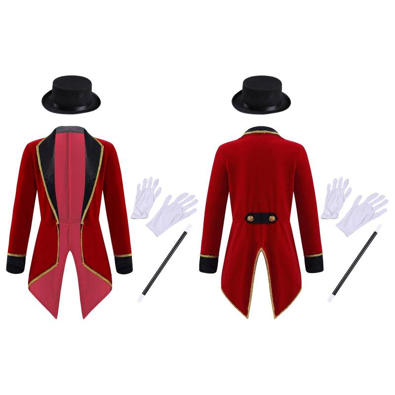 Kinder Halloween Zauberer Frack Kostüm Langarm Zirkus Ringmaster Smoking Jacke Mäntel Junge Mädchen Karneval Party Ausgefallenes Outfit 5-6 Years bordeaux Kinder Halloween Zauberer Frack Kostüm Langarm Zirkus Ringmaster Smoking Jacke Mäntel Junge Mädchen Karneval Party Ausgefallenes Outfit 5-6 Years bordeaux von Joom DACH