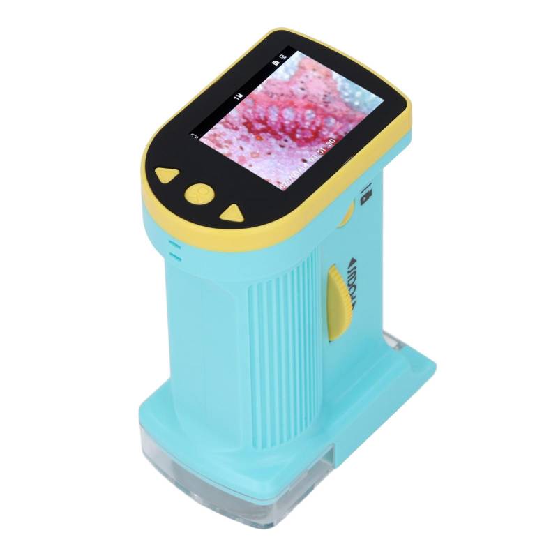 Kinder Handmikroskop mit LED-Licht Helligkeit einstellbar Videoaufnahme Beleuchtet Mini-Taschenformat blau von Joom DACH
