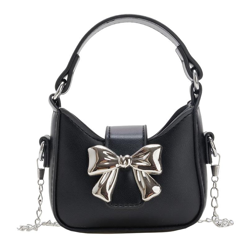 Kinder Handtasche Mädchen Kette Umhängetasche Bowknot Kinder Schultertasche schwarz von Joom DACH