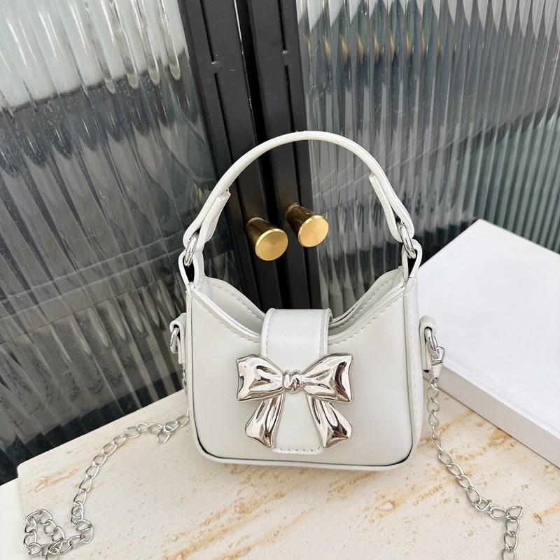 Kinder Handtasche Mädchen Kette Umhängetasche Bowknot Kinder Schultertasche weiß von Joom DACH