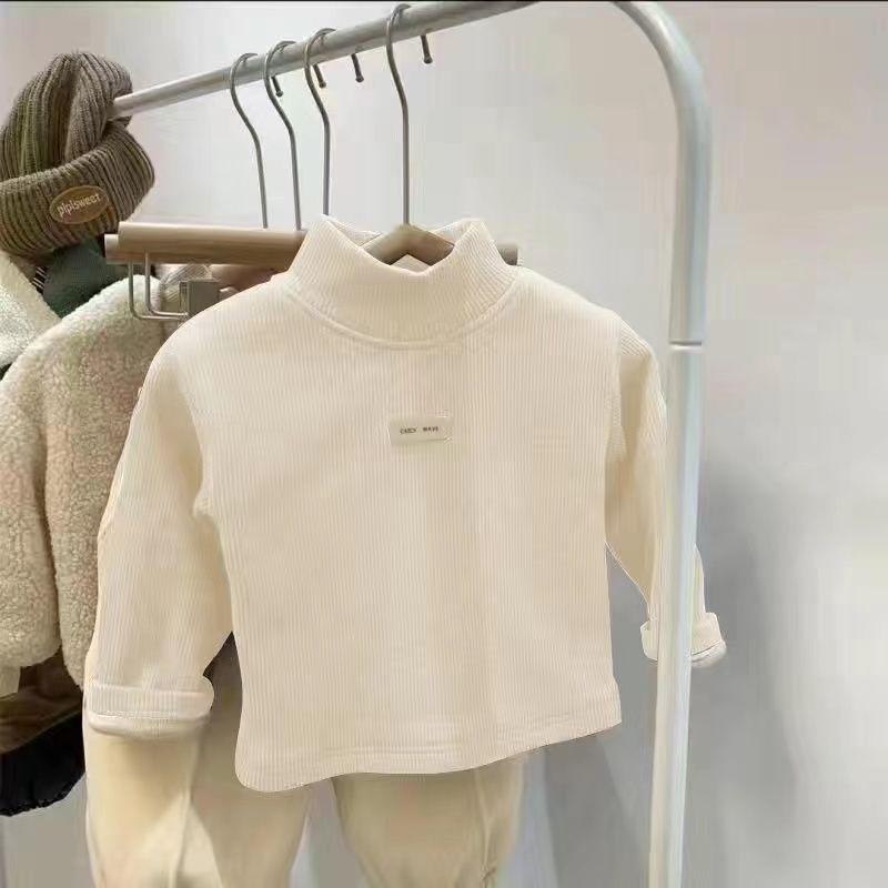 Kinder Herbst Winter Halb High Neck Pullover Langarm Bottom Shirt Kinder Baby Jungen Mädchen Kleidung Tops 100cm von Joom DACH