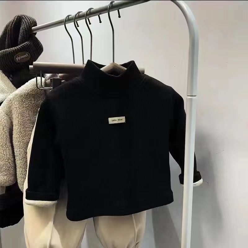 Kinder Herbst Winter Halb High Neck Pullover Langarm Bottom Shirt Kinder Baby Jungen Mädchen Kleidung Tops 90cm von Joom DACH