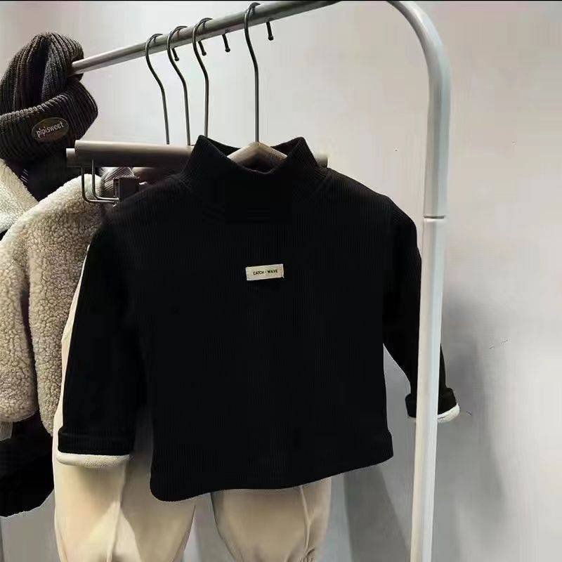 Kinder Herbst Winter Halb High Neck Pullover Langarm Bottom Shirt Kinder Baby Jungen Mädchen Kleidung Tops 90cm von Joom DACH