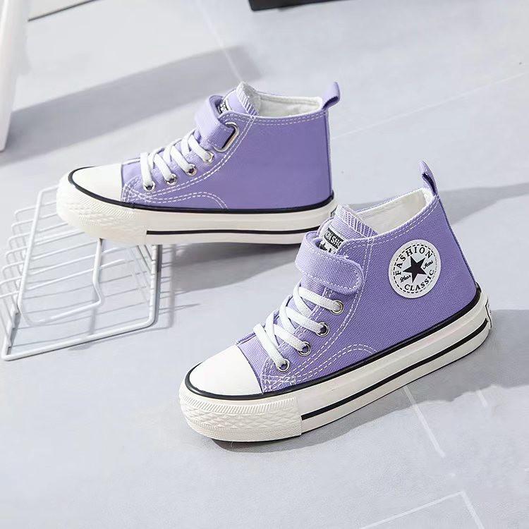 Kinder-High-Top-Leinwandschuhe, Jungen-Stoffschuhe, Mädchen-Turnschuhe 28 violett Kinder-High-Top-Leinwandschuhe, Jungen-Stoffschuhe, Mädchen-Turnschuhe 28 violett von Joom DACH