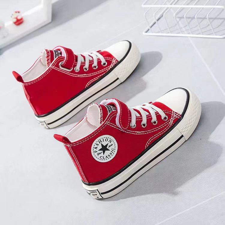 Kinder-High-Top-Leinwandschuhe, Jungen-Stoffschuhe, Mädchen-Turnschuhe 30 rot Kinder-High-Top-Leinwandschuhe, Jungen-Stoffschuhe, Mädchen-Turnschuhe 30 rot von Joom DACH