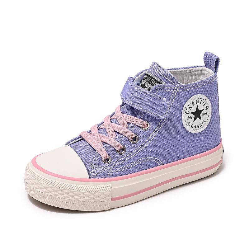 Kinder-High-Top-Leinwandschuhe, Jungen-Stoffschuhe, Mädchen-Turnschuhe 30 rosa/violett Kinder-High-Top-Leinwandschuhe, Jungen-Stoffschuhe, Mädchen-Turnschuhe 30 rosa/violett von Joom DACH
