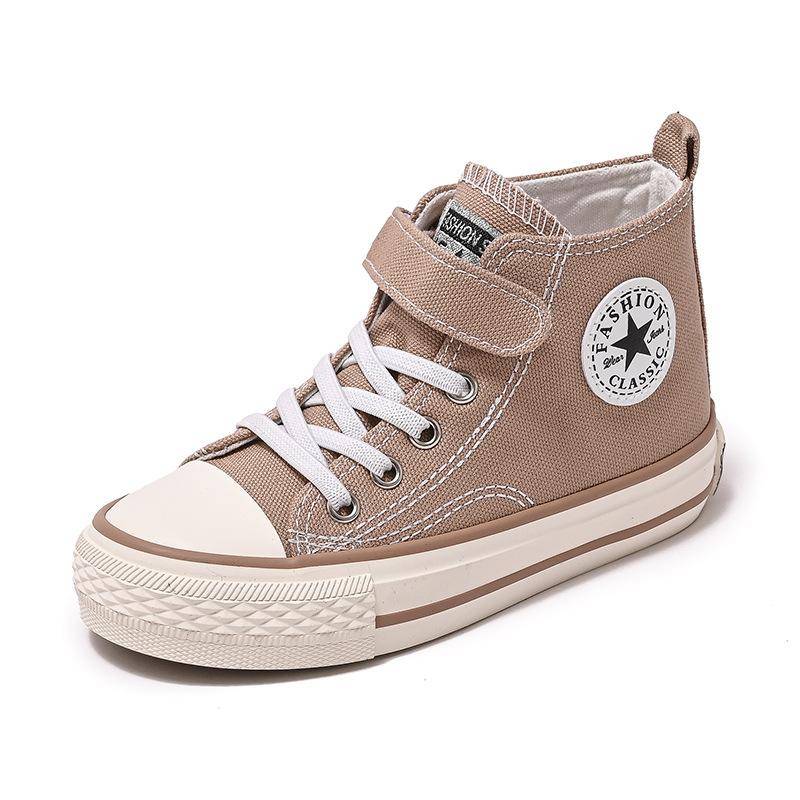 Kinder-High-Top-Leinwandschuhe, Jungen-Stoffschuhe, Mädchen-Turnschuhe 36 beige Kinder-High-Top-Leinwandschuhe, Jungen-Stoffschuhe, Mädchen-Turnschuhe 36 beige von Joom DACH
