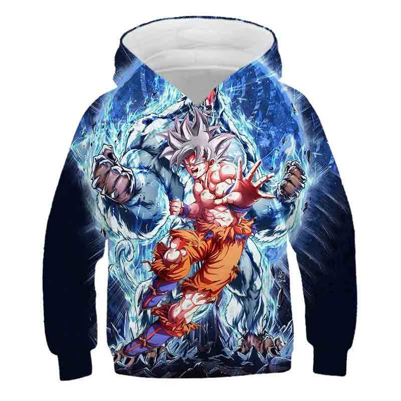 Kinder Hoodie 2023 Neueste Harajuku Dragn-Ball 3D Drucken Coole Kapuze Top Jungen Mädchen Langarm Frühling Tops Anime mode Hoodie 140 von Joom DACH