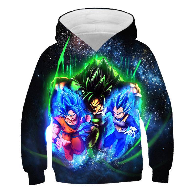 Kinder Hoodie 2023 Neueste Harajuku Dragn-Ball 3D Drucken Coole Kapuze Top Jungen Mädchen Langarm Frühling Tops Anime mode Hoodie 140 von Joom DACH