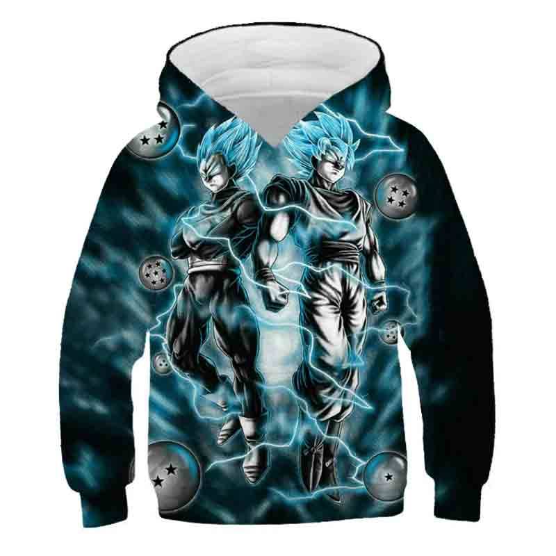 Kinder Hoodie 2023 Neueste Harajuku Dragn-Ball 3D Drucken Coole Kapuze Top Jungen Mädchen Langarm Frühling Tops Anime mode Hoodie 140 von Joom DACH