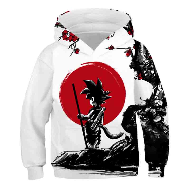 Kinder Hoodie 2023 Neueste Harajuku Dragn-Ball 3D Drucken Coole Kapuze Top Jungen Mädchen Langarm Frühling Tops Anime mode Hoodie 150 von Joom DACH