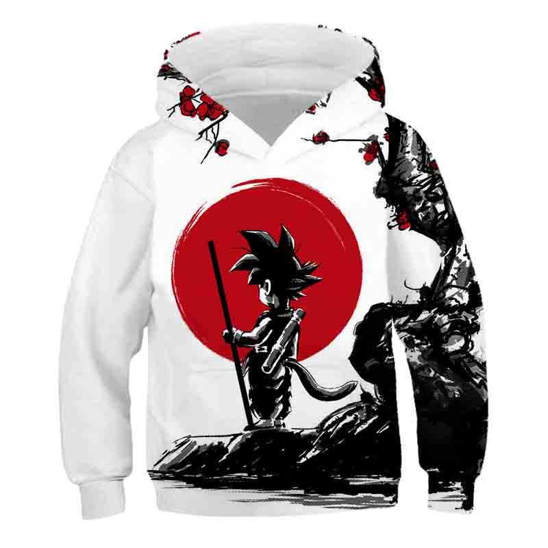 Kinder Hoodie 2023 Neueste Harajuku Dragn-Ball 3D Drucken Coole Kapuze Top Jungen Mädchen Langarm Frühling Tops Anime mode Hoodie 160 von Joom DACH