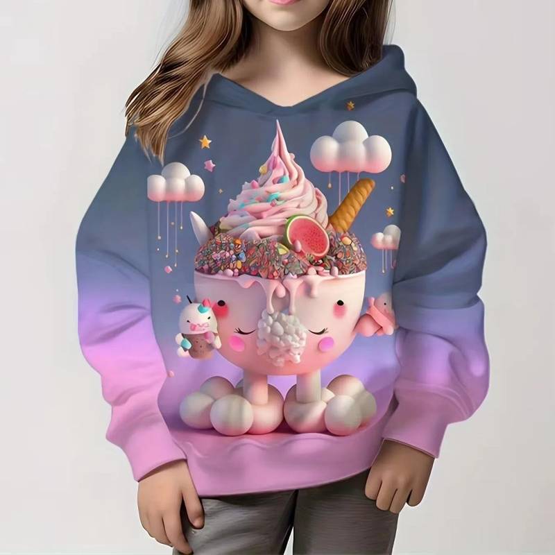 Kinder Hoodie 3D Niedlichen Cartoon Druck Muster Mode Kleidung Lose Sportswear Casual Tops Langarm Jacken Hohe Qualität 150 von Joom DACH