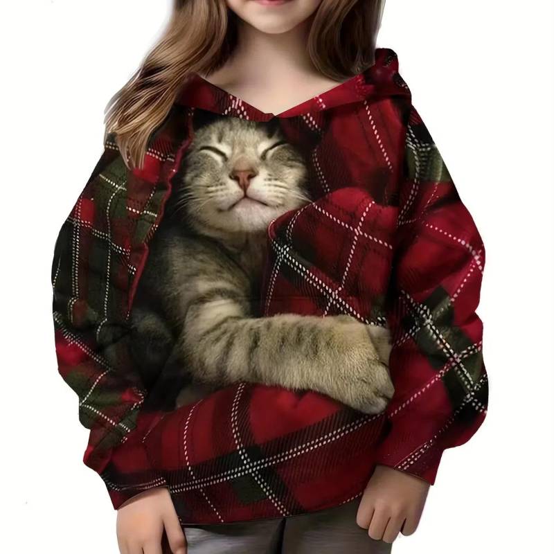 Kinder Hoodie 3D Niedlichen Cartoon Druck Muster Mode Kleidung Lose Sportswear Casual Tops Langarm Jacken Hohe Qualität 160 von Joom DACH