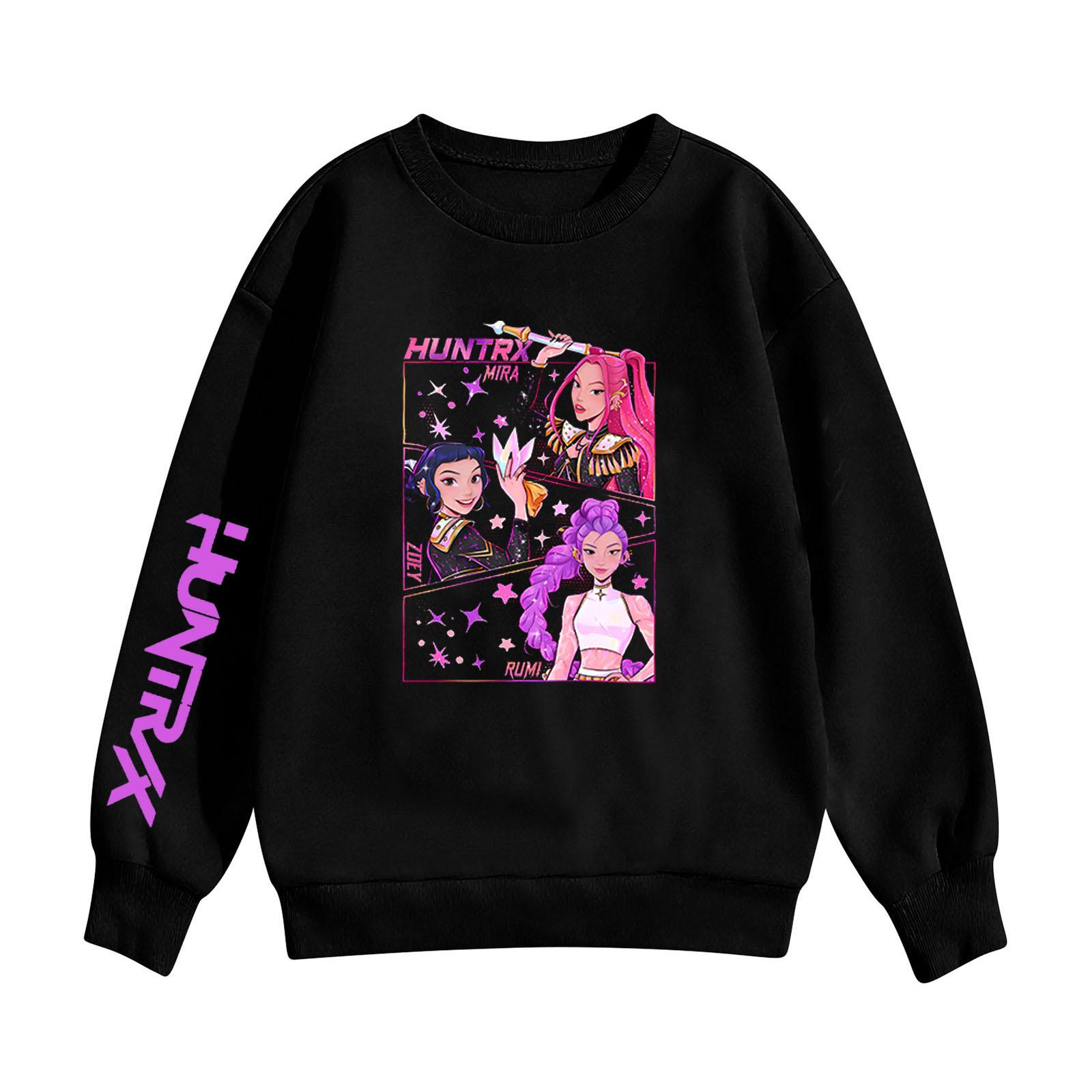 Kinder Hoodie Jungen und Mädchen Mode bedruckt Langarm Hoodie 130 schwarz von Joom DACH