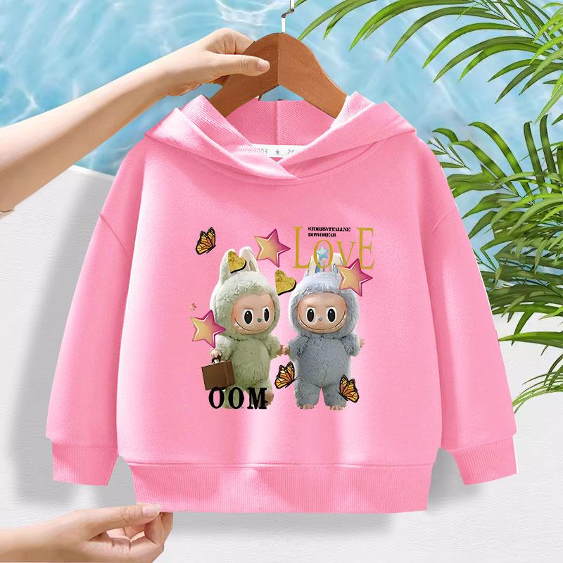 Kinder Hoodie Neu Trendy Labubu Kinder Niedlich Cartoon Lässig Täglicher Hoodie 100-160cm Jungen Mädchen 140 von Joom DACH