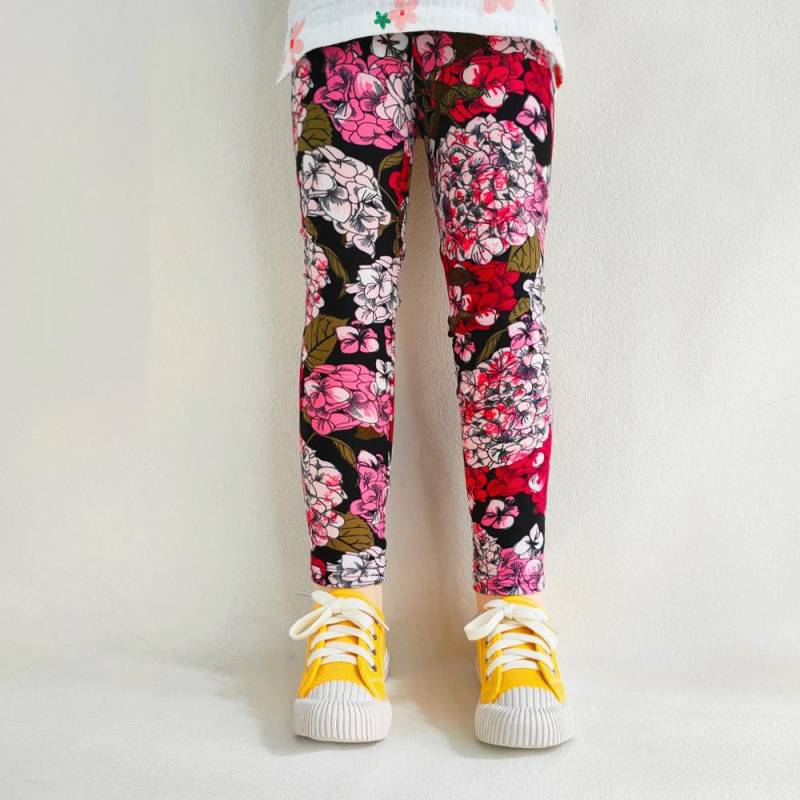 Kinder Hosen Frühling Sommer Baby Mädchen Gedruckt Blume Leggings Kinder Dünne Hose 110 von Joom DACH