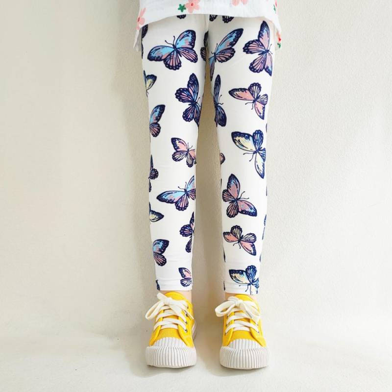 Kinder Hosen Frühling Sommer Baby Mädchen Gedruckt Blume Leggings Kinder Dünne Hose 120 von Joom DACH