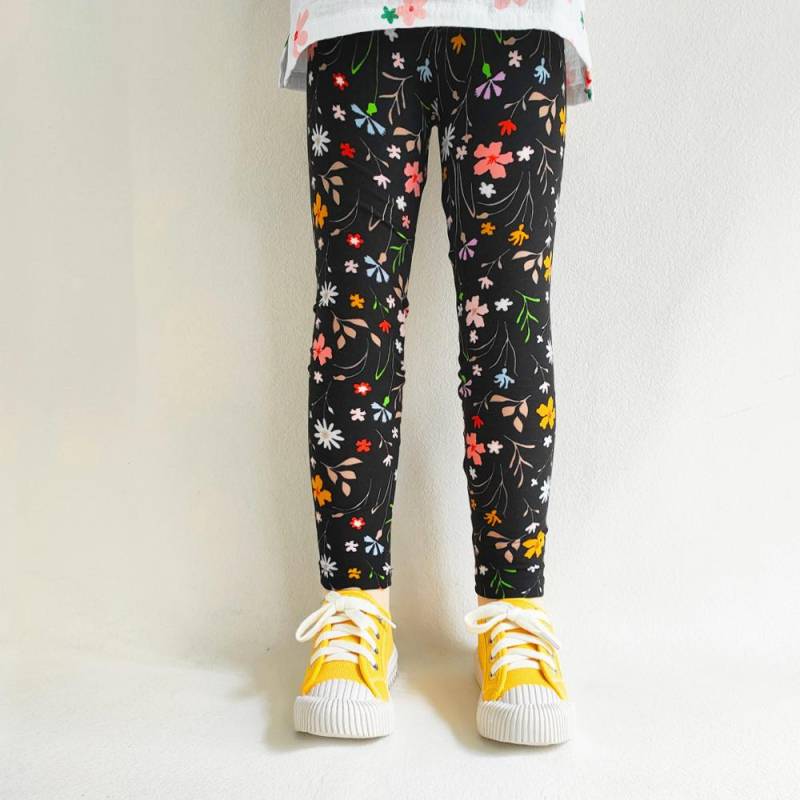 Kinder Hosen Frühling Sommer Baby Mädchen Gedruckt Blume Leggings Kinder Dünne Hose 130 von Joom DACH