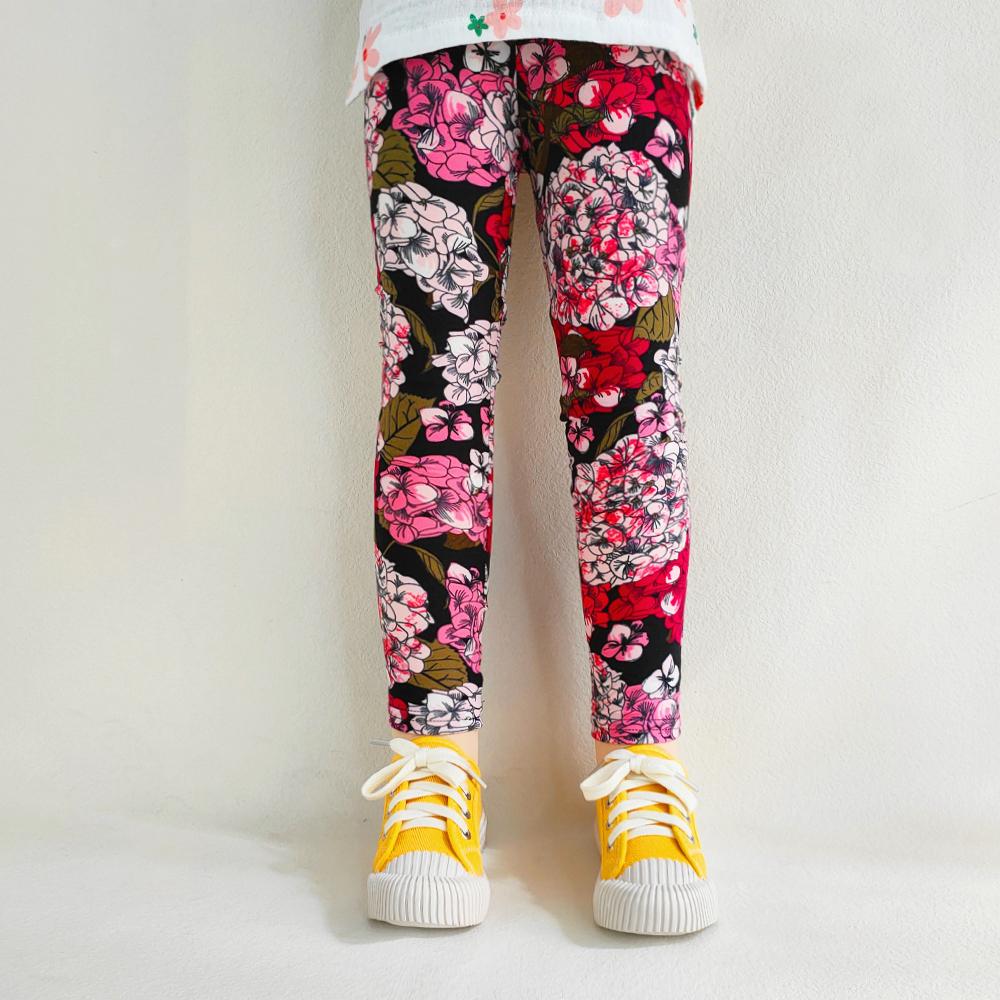 Kinder Hosen Frühling Sommer Baby Mädchen Gedruckt Blume Leggings Kinder Dünne Hose 140 von Joom DACH