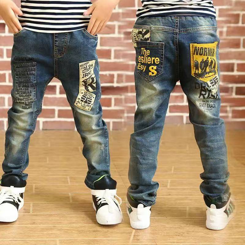 Kinder Hosen Große Jungen Stretch Joker Jeans 2020 Frühling Kinder Bleistift Leggings Herbst Denim Kleidung Fo 100 navy blau von Joom DACH