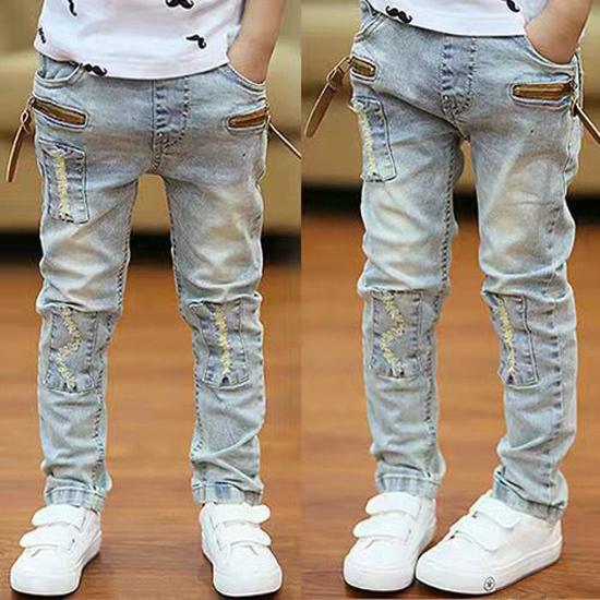 Kinder Hosen Große Jungen Stretch Joker Jeans 2020 Frühling Kinder Bleistift Leggings Herbst Denim Kleidung Fo 120 hellblaue von Joom DACH