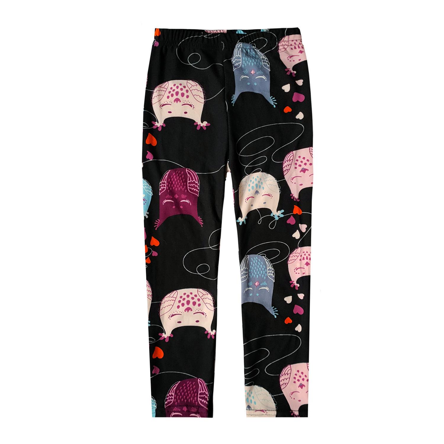 Kinder Hosen Schöne Baby Mädchen Leggings Kinder Hosen Blume Floral Gedruckt Elastische Lange Hosen 140 von Joom DACH