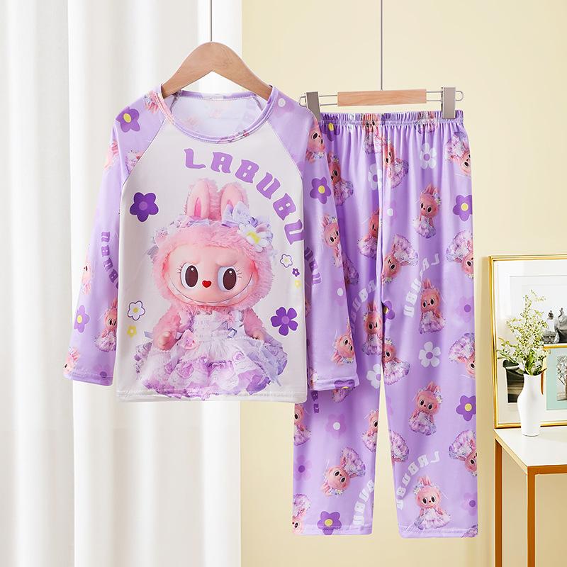 Kinder Jungen Lässig Mädchen Schlafanzug Niedlich Cartoon Langarm T-Shirt Tops + Hosen Neu Baby Bekleidungssets 12 von Joom DACH