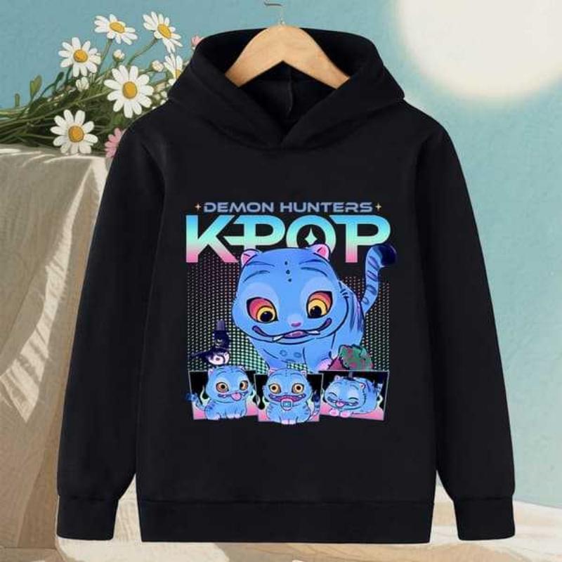 Kinder Jungen Mädchen Anime Kleidung Kpop Dämonenjäger Lässige Mode Warmer Herbst Winter Sweatshirt Hoodie 140 von Joom DACH