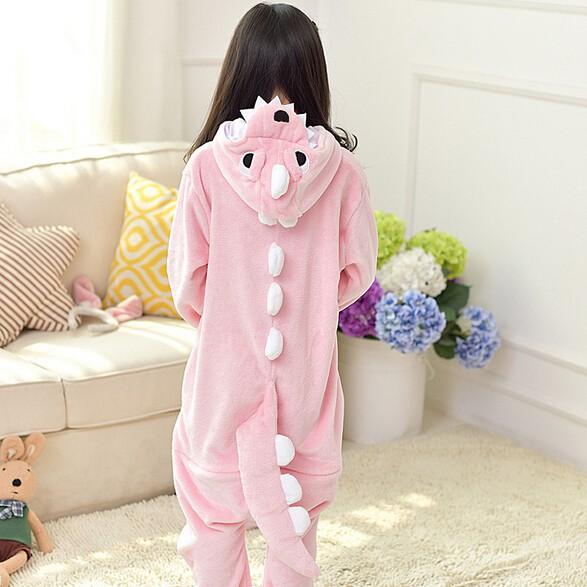 Kinder Jungen Mädchen Dinosaurier Pyjamas Nachtwäsche Nachtwäsche Tier Cosplay Kostüm Childern 5T rosa von Joom DACH