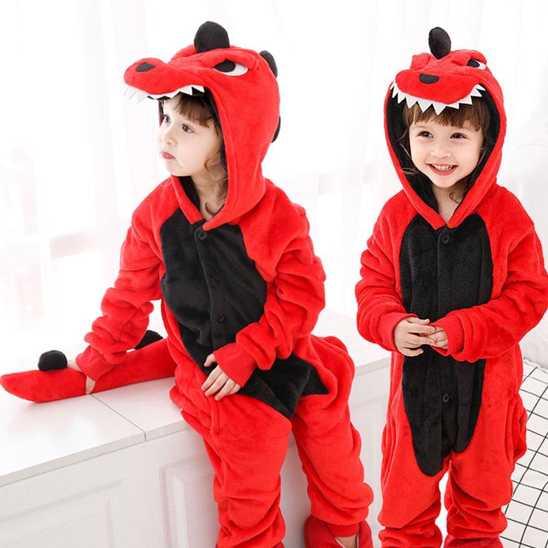 Kinder Jungen Mädchen Dinosaurier Pyjamas Nachtwäsche Nachtwäsche Tier Cosplay Kostüm Childern 8T von Joom DACH
