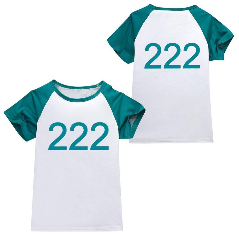 Kinder Jungen Mädchen Film Spiel Druck Kurzarm Nummer Druck T Shirt Outfit Halloween Cosplay Kostüm 140 von Joom DACH