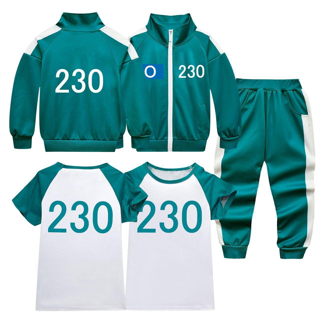 Kinder Jungen Mädchen Film Spiel Druck Lange Ärmel Reißverschluss Jacke Mantel T Shirt Hose Set Outfit Halloween Cosplay Kostüm 160 von Joom DACH