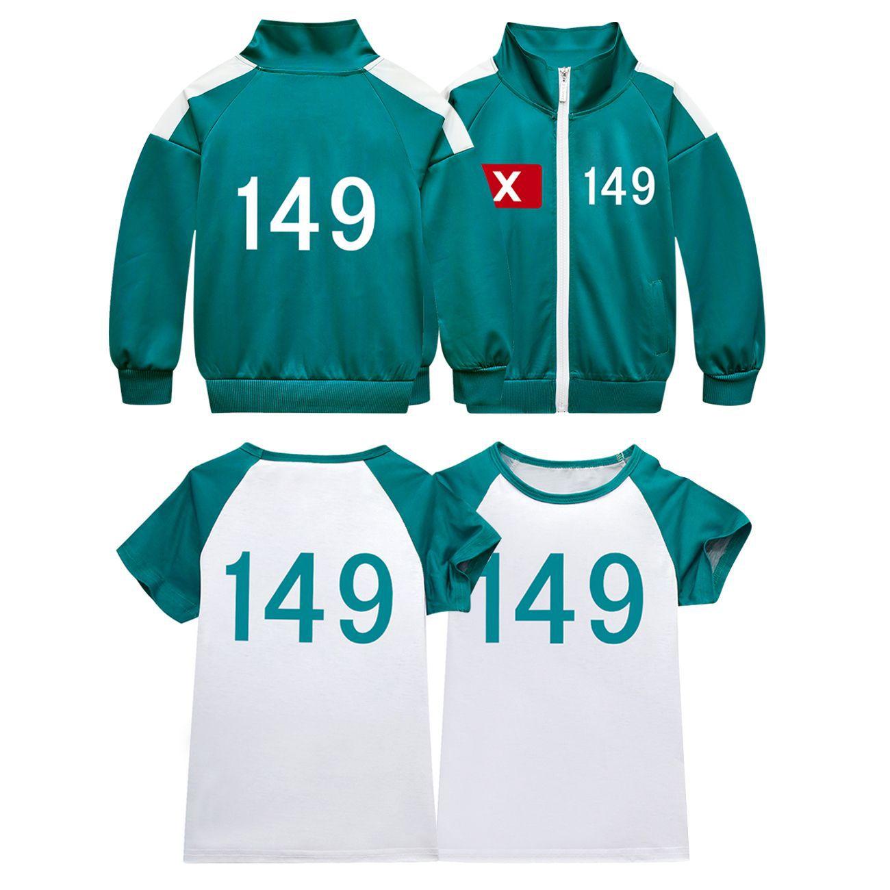 Kinder Jungen Mädchen Film Spiel Druck Lange Ärmel Reißverschluss Jacke Mantel T Shirt Set Outfit Halloween Cosplay Kostüm 130 von Joom DACH