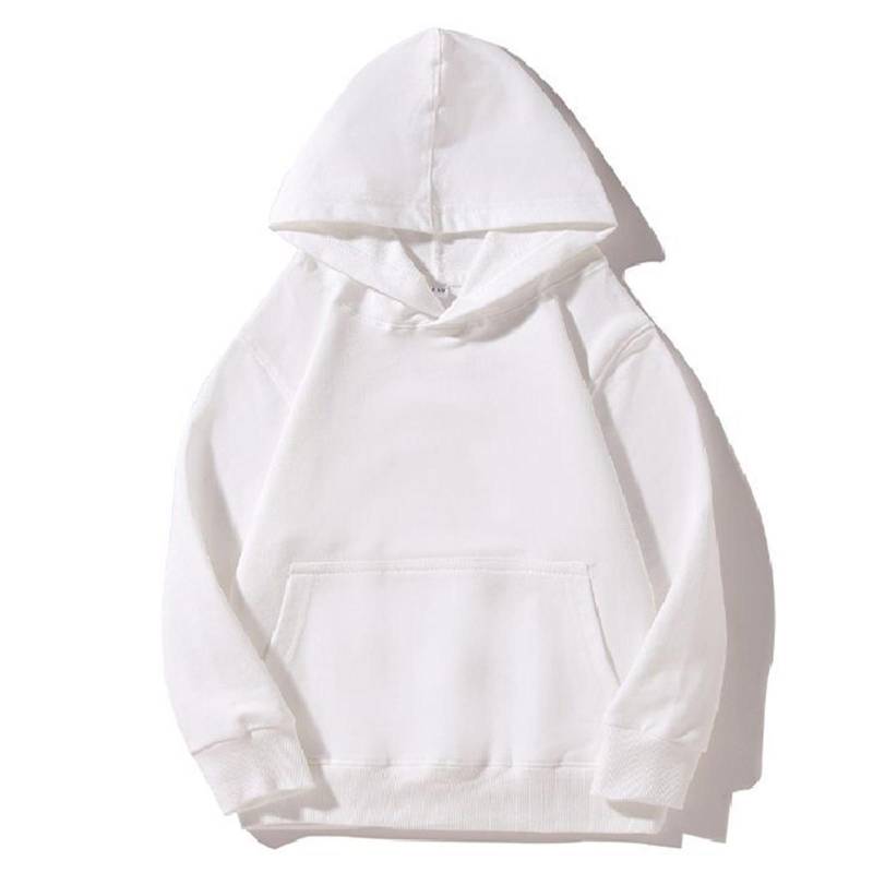 Kinder Jungen Mode Einfarbig Pullover Lässig Rundhals Kapuzenpullover 160 weiß von Joom DACH