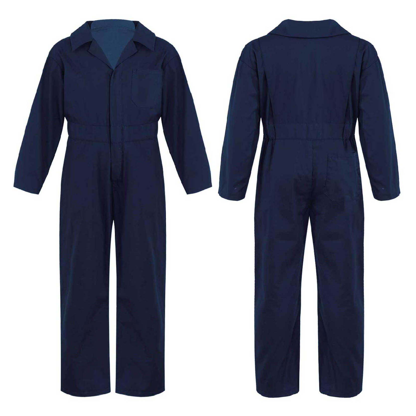 Kinder Jungen Mode Mechaniker Overalls Langarm Umlegekragen Reißverschluss Vorne Overall Halloween Cosplay Kostüm 15-16 Years dunkelblaue von Joom DACH