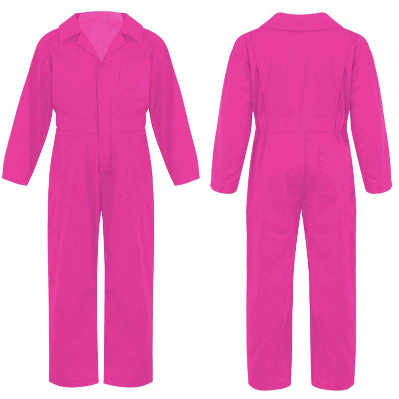 Kinder Jungen Mode Mechaniker Overalls Langarm Umlegekragen Reißverschluss Vorne Overall Halloween Cosplay Kostüm 7-8 Years heißes rosa von Joom DACH